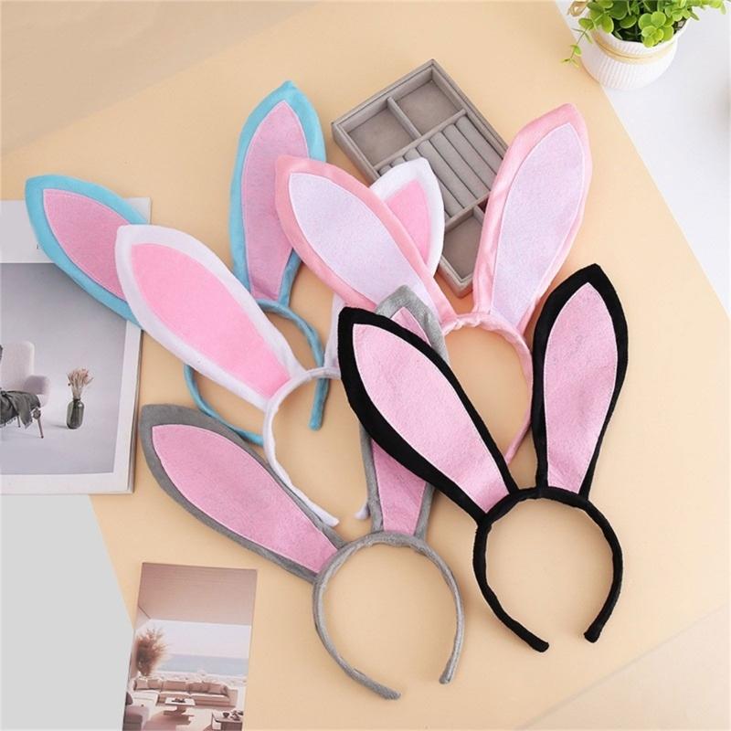 Halloween Cosplay Accessory Set Cartoon Rabbit Headband Bowtie Tail Fashion Headwear for Carnivals Costume Supply