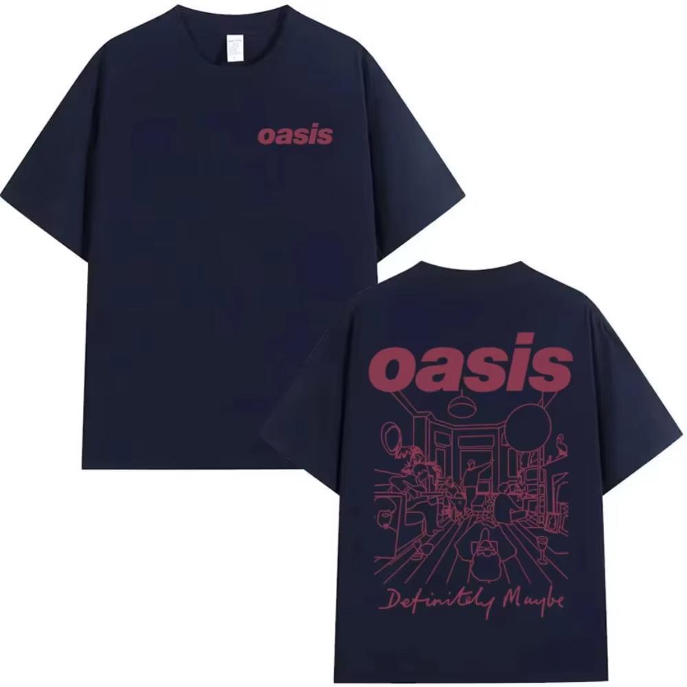 Oasis Hotsale Tour TShirt Mans Women Summer Tide Oversized Casual ONeck Short Sleeve Shirts Pure Cotton Fans Gift Boys Clothes
