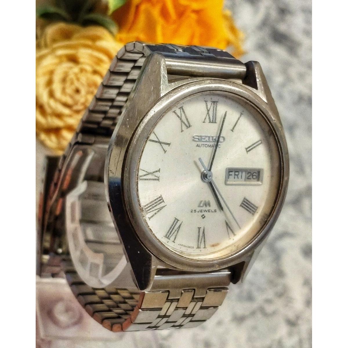 Сделано в 1969 году в рабочем состоянии МУЖСКИЕ ЧАСЫ SEIKO Roadmatic 25 камней Римский циферблат серебристый автоматический завод винтаж LM