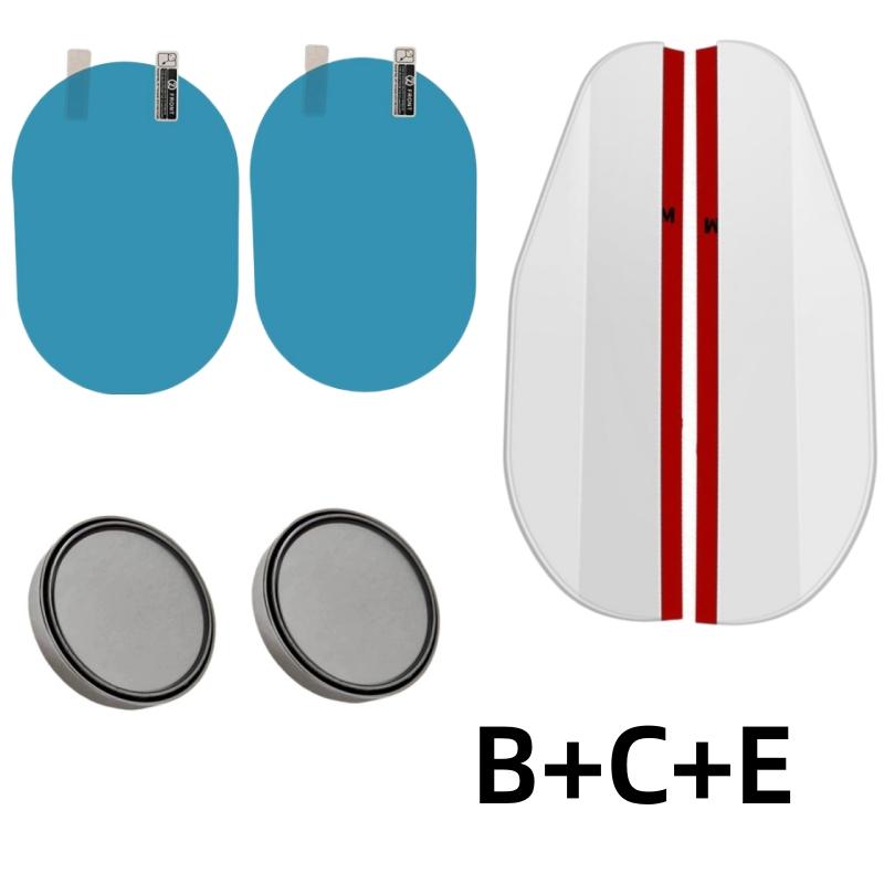 Small Round Reversing Mirror Auxiliary Mirror Wide Angle Adjustable Field of View Transparent Rainboard Rainproof Film