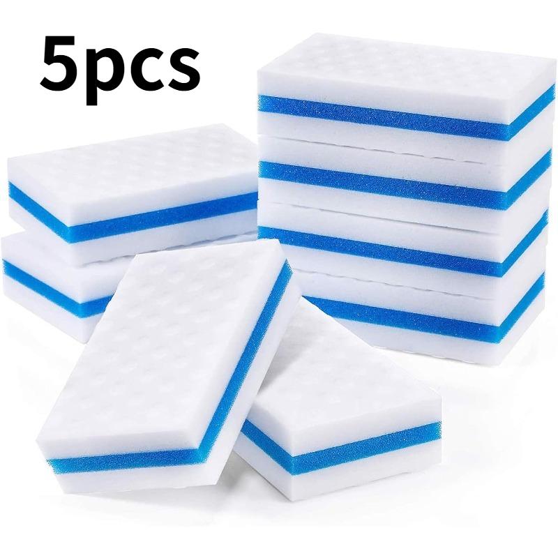 5 PCS Nano Cleaning Magic Sponge Brushes, for kitchen cleaning and dishwashing, white shoe sponge block brush