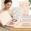 Grid Storage Jewelry Organizer Butterfly Flower Pattern Notebook Jewelry Handbag Bracelet