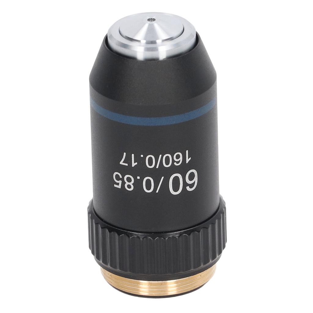Achromatic Objective Brass 60X Microscope Lens for Biology Laboratory Interface 20.2mm
