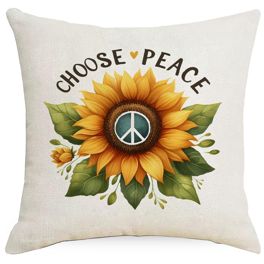 Sunflower Pillow Case European and American Style Home Sofa Pillow Combination Color Sofa Pillow