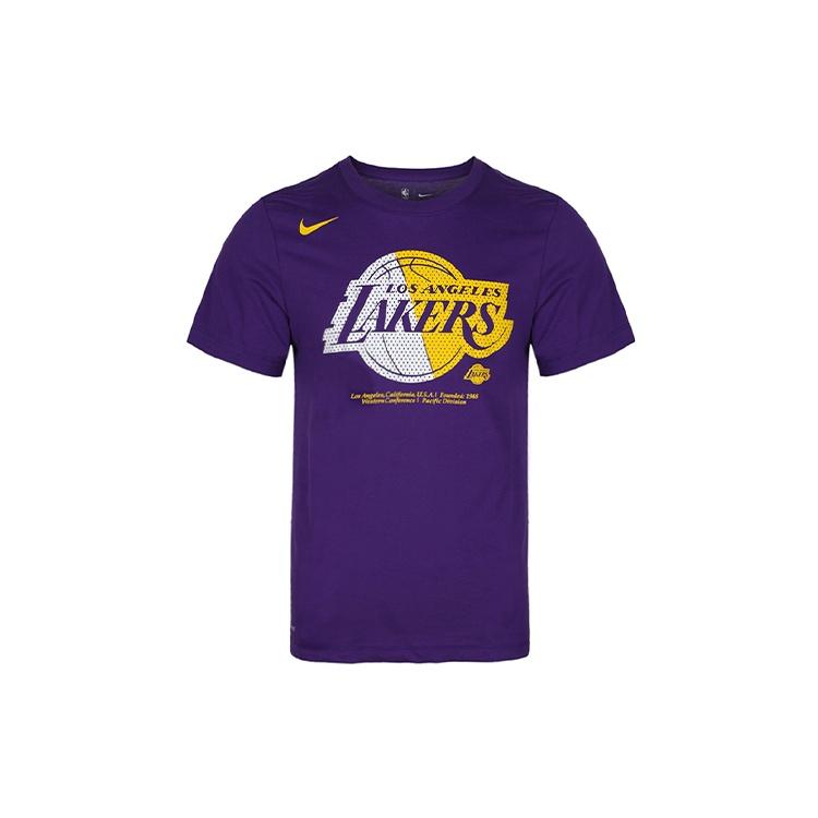 Nike Dri-fit NBA Los Angeles Lakers Round Neck Short Sleeve Purple Men s AT0422-547 L