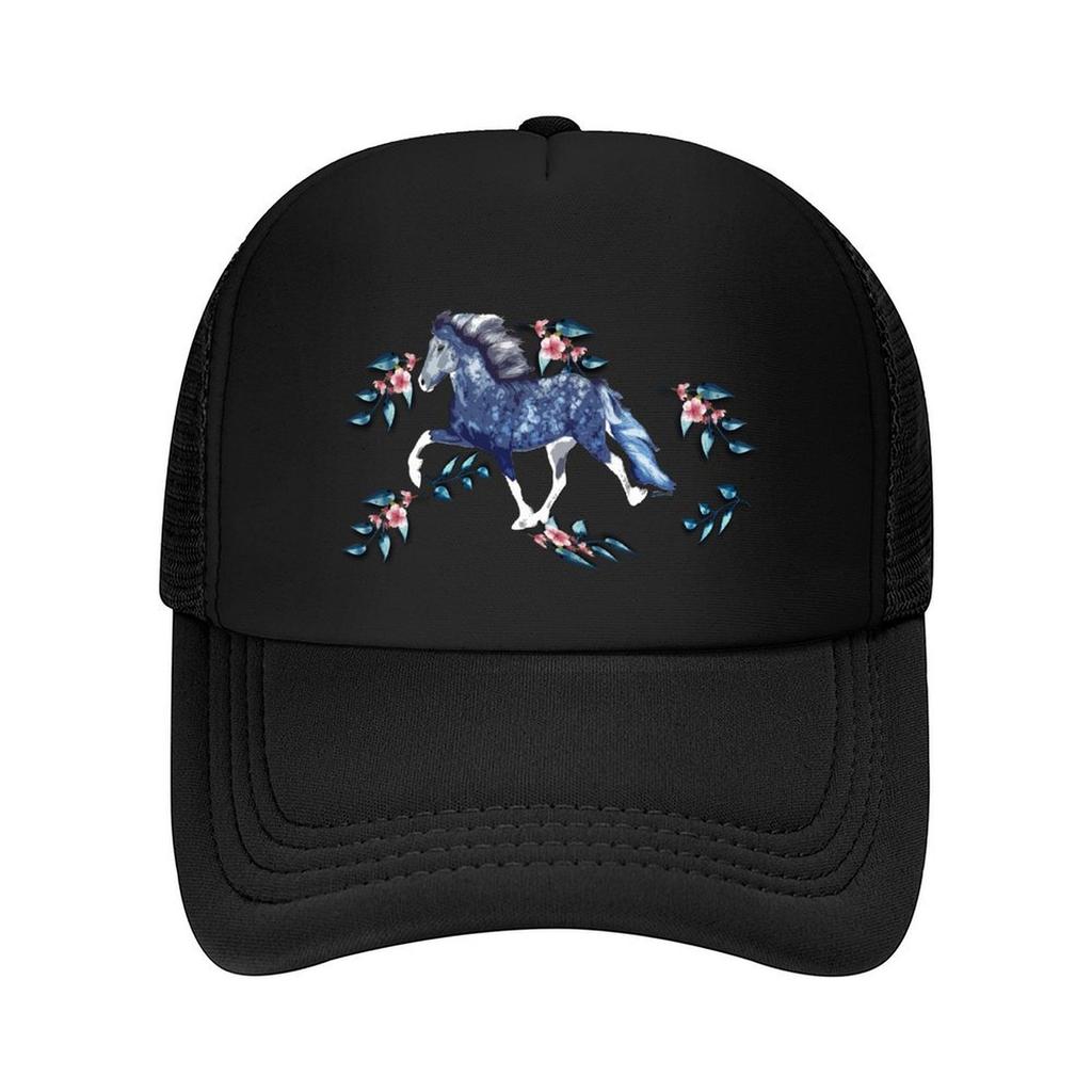 Blámóea and the Flowers Icelandic Horse Baseball Cap Golf Hat Man party Hat Thermal Visor Hat Luxury Brand For Man Womens