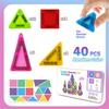 Mini Magnetic Tiles Travel Set Toddler Magnet Building Blocks Constructions STEM Creative Game Kid Iron Box Portable Blocks Toys
