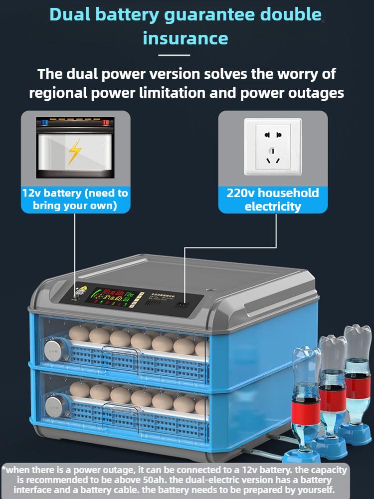 256-500 Eggs Capacity Chick Hatcher Machine Fully Automatic Incubator Duck Eggs Hatching Auto Temperature Humidity Control