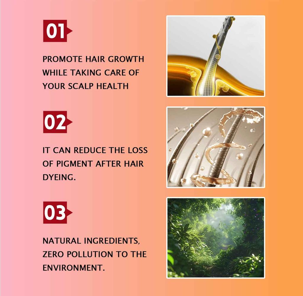 Szampon z olejem Batana na porost włosów, Naturalny szampon przeciw wypadaniu włosów dla przerzedzonych i regenerujący zniszczone włosy do wszystkich rodzajów włosów Codzienna pielęgnacja włosów