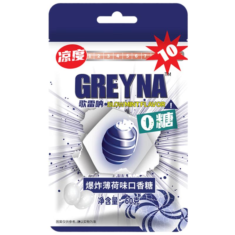 GREYNA Жевательная резинка «Взрывной мятный вкус» Super Cooling
