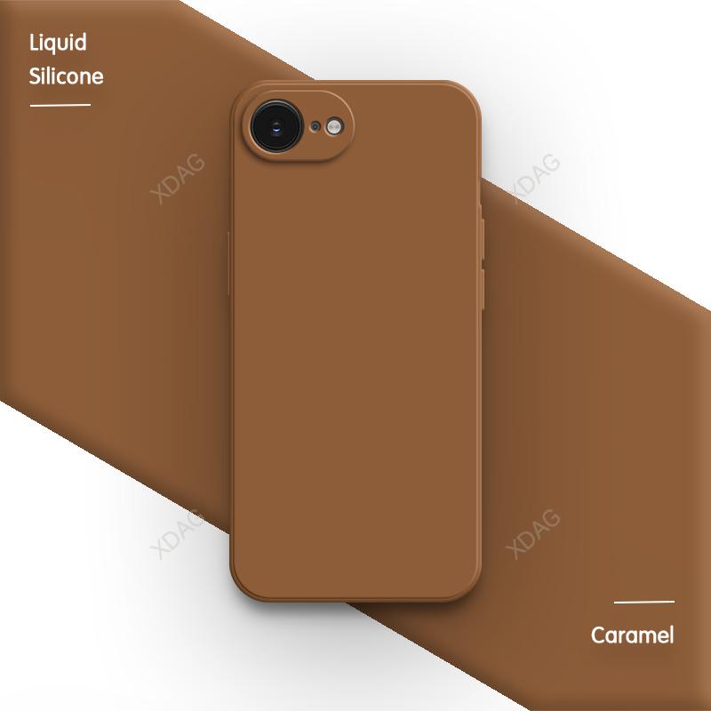 Coque Étui pour Apple iPhone 16E 16 Pro Max Plus 5G Silicone Uni Basique Classique Bord Droit Housse Arrière Funda Accessoires