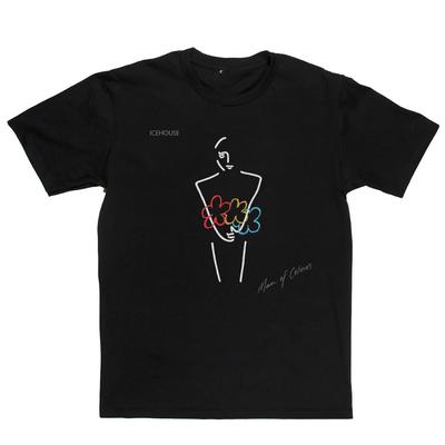 Camiseta Negra Unisex de la banda Icehouse Man Of Colour Todas las tallas S-5XL 2F539