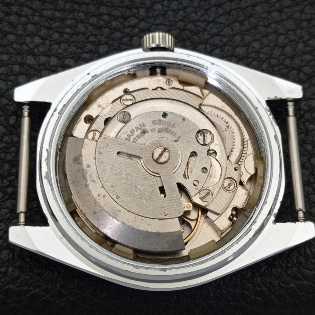 REFURBISHED SEIKO 5 AUTOMATIC 6309A VINTAGE JAPAN MENS BLACK WATCH A441269-4 Sk-a441269