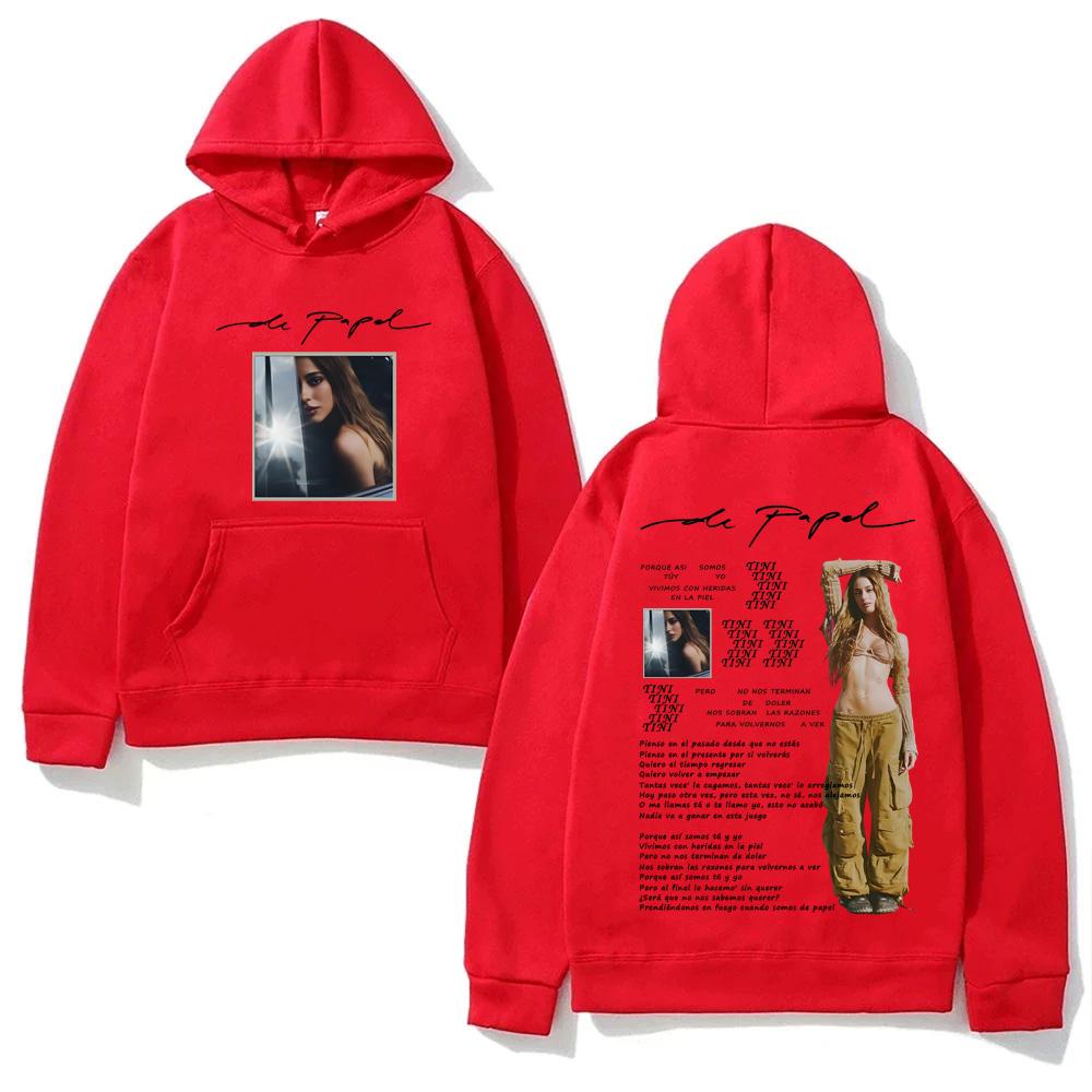 TINI -De Papel Hoodie Graphic Printing Fleece Sweatshirts Singer's Same Style Clothing Long Sleeve Pullovers