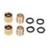3Celsius4in Brass Water Pipe Connector, Double Threaded Garden Hose Adapter Joint, Brass Water Hose Connector Withstands 200PSI, for All 3Celsius4in G