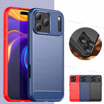 iPhone 17 Pro Max Kılıfı iPhone 17 Air iPhone 17 Pro Max Kılıfı Funda Darbeye Dayanıklı Fırçalanmış TPU Kaymaz Silikon Koruyucu Kılıf