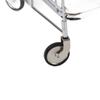 Rolling Storage Cart 2 Tier Tempered Glass Stainless Steel Mobile Utility Organization Rack for