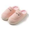 Cotton Slippers Women Autumn and Winter Couple Home Slippers Indoor Confinement Shoes Warm Cotton Shoes Non-slip Cotton Drag Men's Winter Models