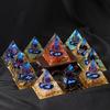 12 Zodiacs Orgone Crystal Pyramid,Amethysts Obsidians Healings Crystals Pyramid Constellations Pyramid for Money Health