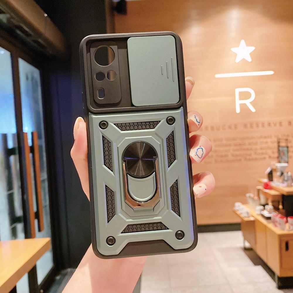 

Противоударный чехол для VIVO Y51 Y51A Y31 Y53S Y20 sG Y20A Y12 Y15 Y17, защитный чехол для телефона с пуш-пульной камерой для VIVO V21 for VIVO Y53S 4G зелёный