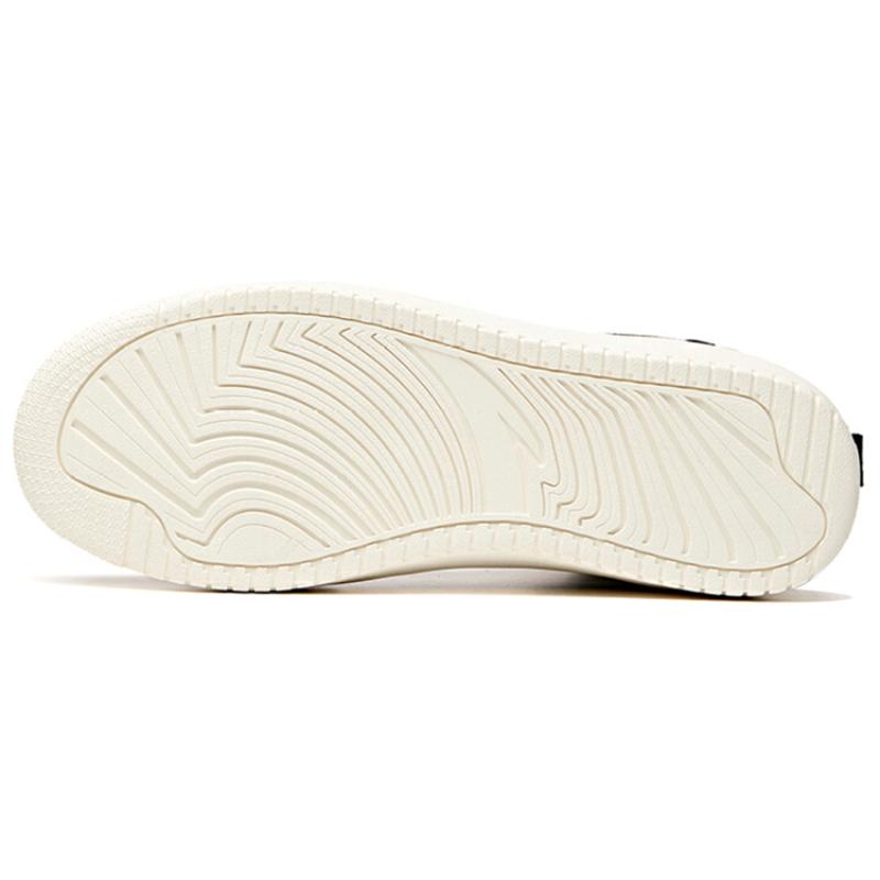 Anta Life Collection Coverage Warm Slip-Resistant Mid-Top Skateboard Shoes Men's White Black Sneakers 912046920-1