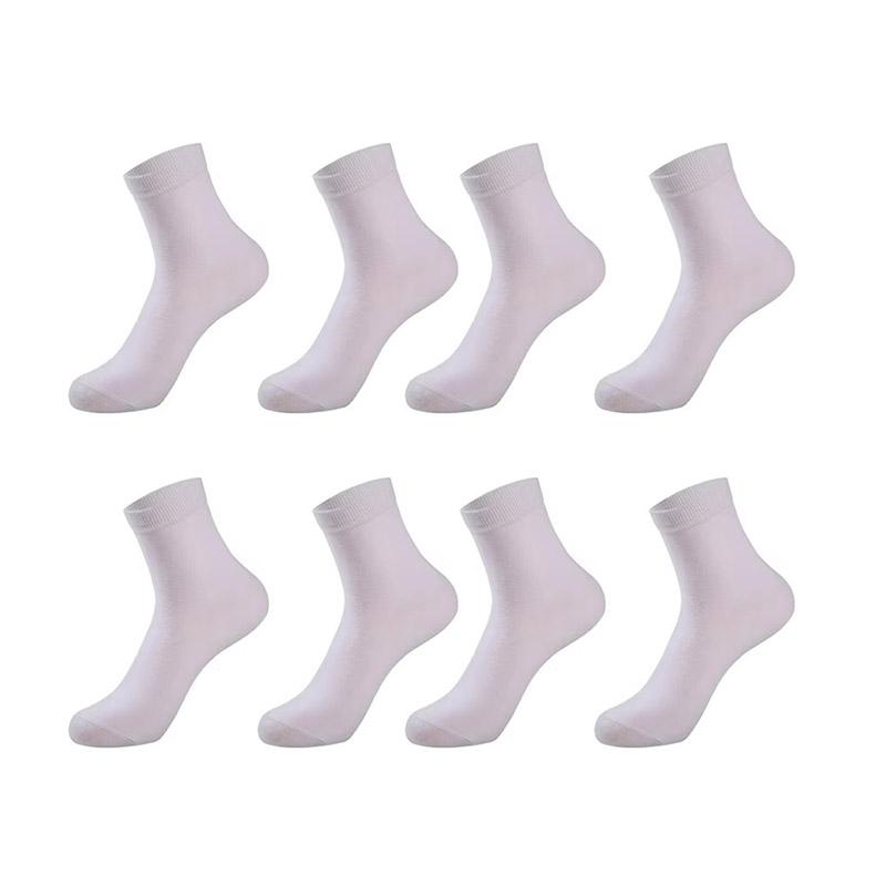 1/2/3/4Pairs Men'S Cotton Socks Black White Gray Business Men Tube Socks Soft Breathable Spring Summer For Male Socks Plus Size