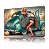 Vintage Girl Metal Sign Poster Retro Wall Art Home Decor Bar Club Man Cave Decoration 20x30cm