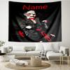 Custom Name Halloween horror Print Tapestry, Backdrop, Easy Setup, Ideal for Bedroom, Office & Living Room, with Aesthetic Wall Hanging Decor.