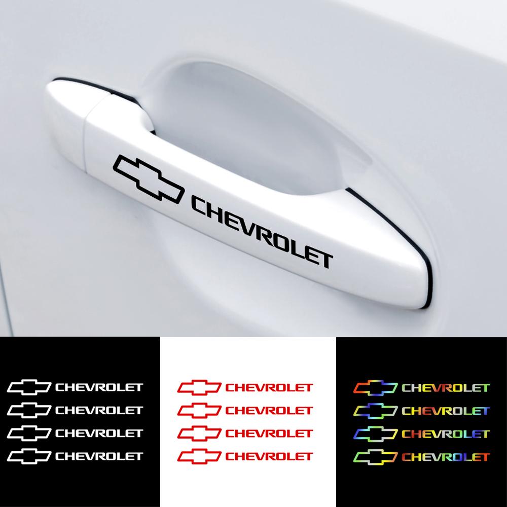 AABHF1 4Pcs Reflective Car Styling Wheel Rims Body Stickers Decoration For Chevrolet Onix Aveo Orlando Sail Malibu Camaro Colorado Volt