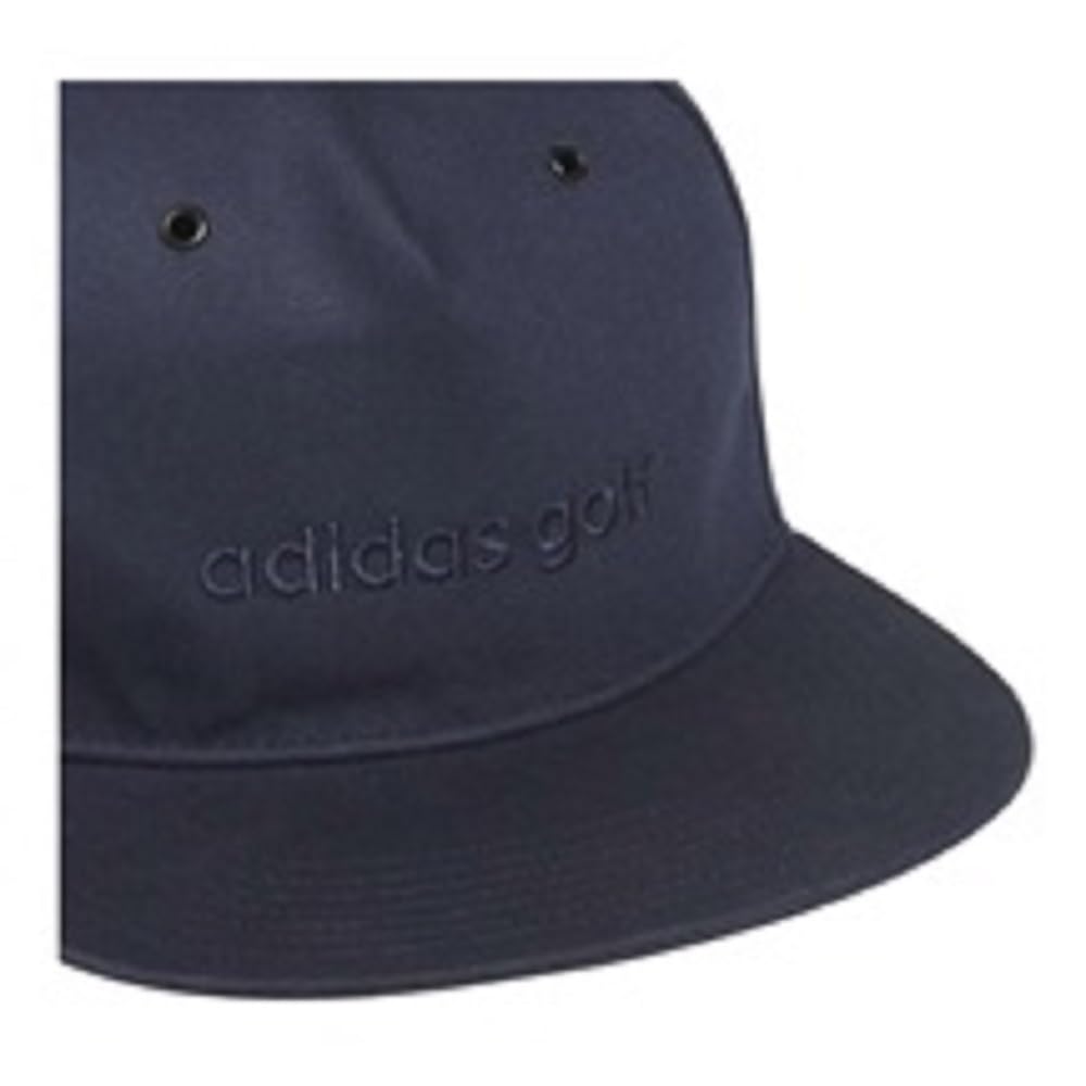 Adidas Golf Waxed Canvas Flat Bill Golf Cap In College Navy