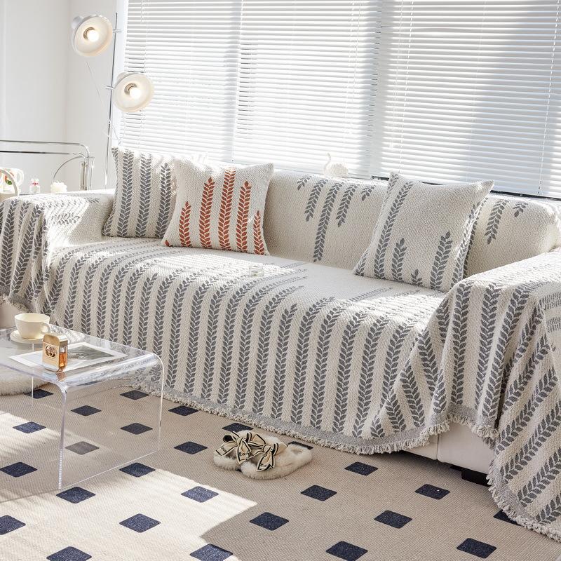 Nordic Sofa Throw Blanket Universal Knitted Sofa Cover with Tassels Ins Style Outdoor Picnic Blankets Tapestry for Bed