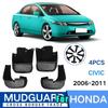 Set Molded Mud Flaps For Honda Civic 2006-2016 2022 Splash Guards Front Rear Mud Flap Mudguards Fender 2007 2008 2009 2010