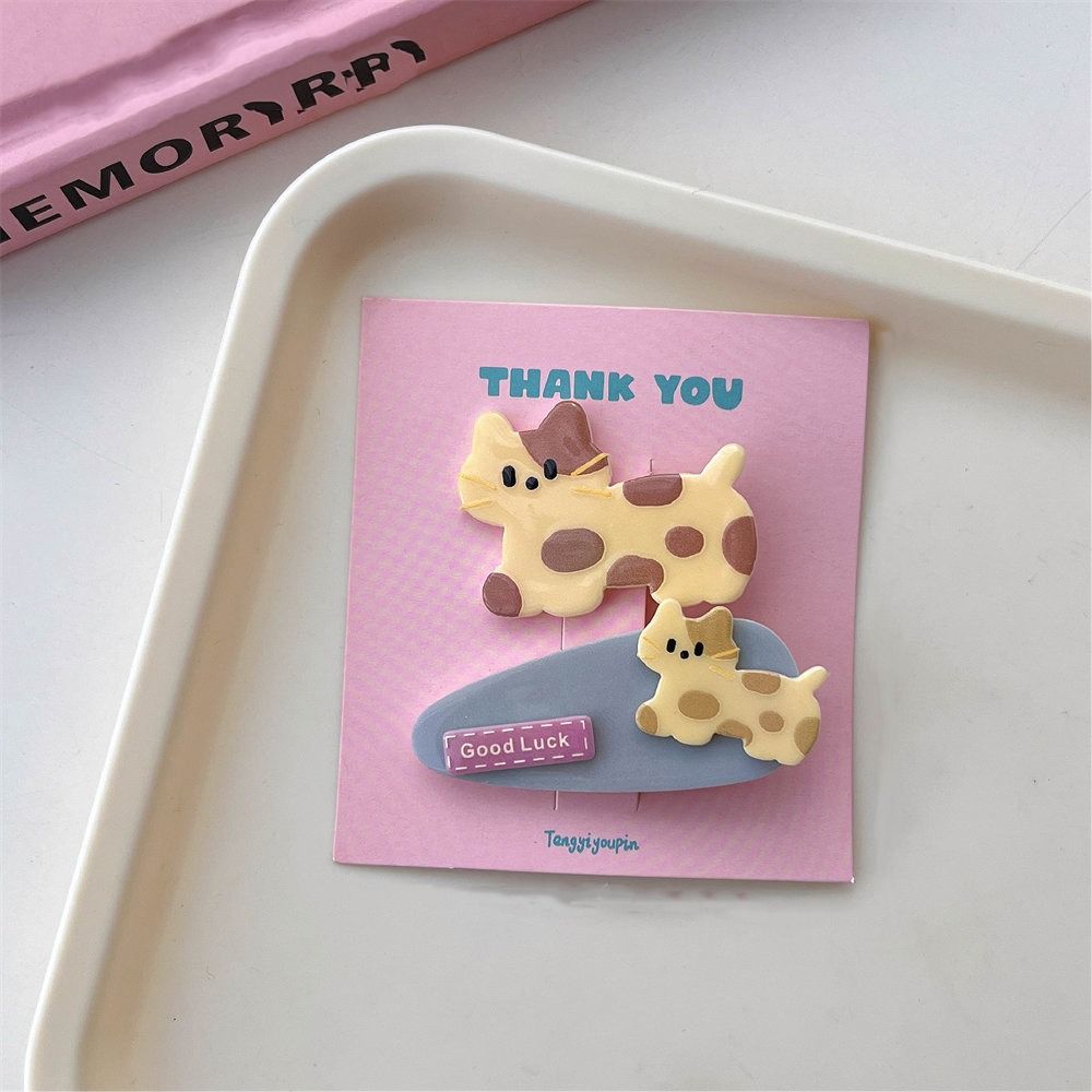 Candy Color Bear BB Clip Animal Cute Barrettes Set Funny Cartoon Mini Hair Clip  Ladies