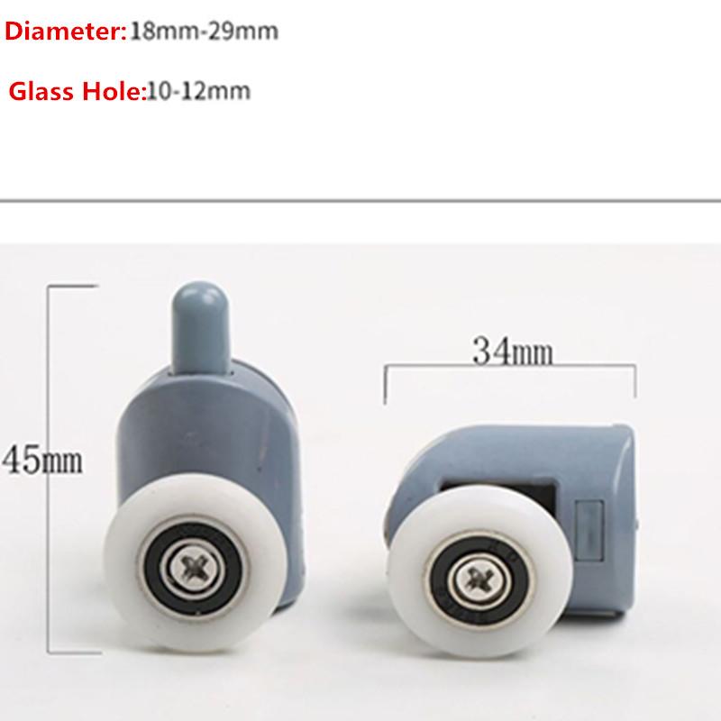 4 stuks-8 stuks/set Douchecabines Wieltjes / Douchecabine Rollers / Lopers/Wielen/Poelies Diameter 20mm/22mm/23mm/25mm/27mm