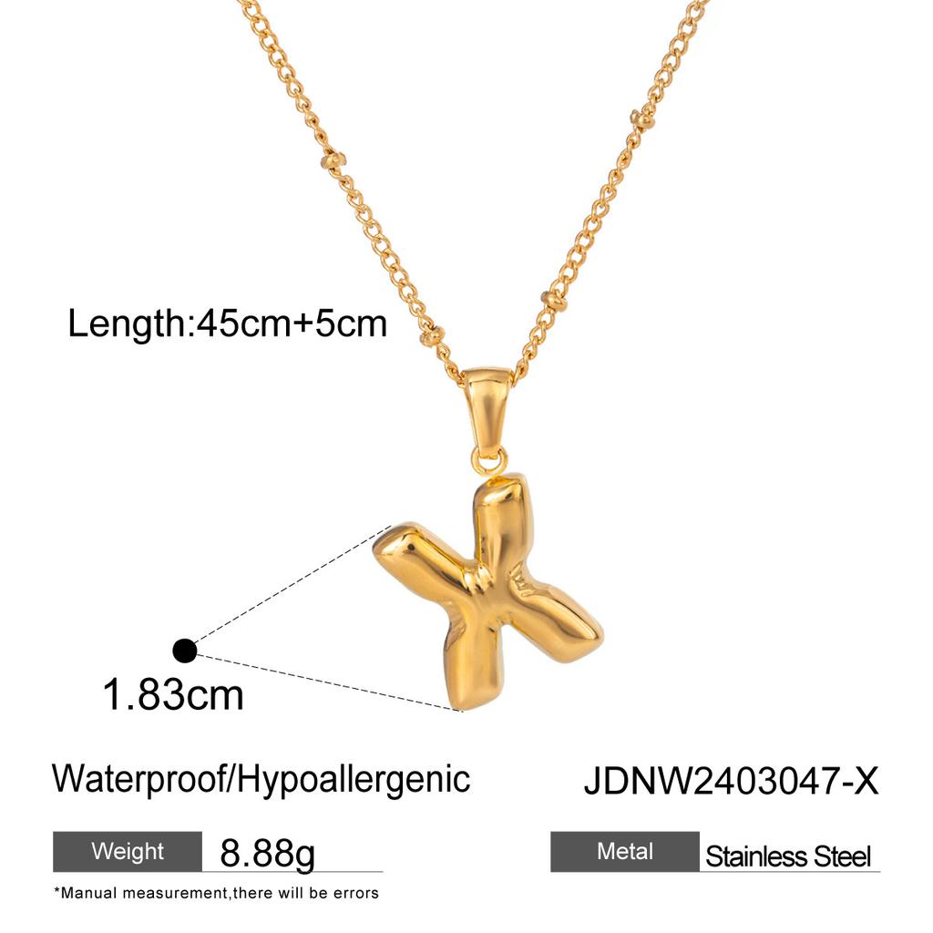 Stainless Steel Letter Necklace Pendant, High-end Collar Chain, Titanium Steel Jewelry for The Neck.