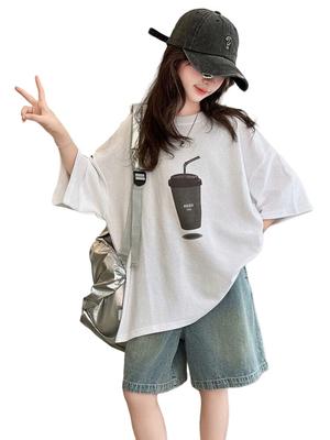 KOSIKINI Sommerkleidung Kurzarm und Lässig Schule Große Größen Trainingsanzug Trainingsanzug Mädchen Set, T-Shirt Shorts, Sportbekleidung, 2-teiliges Set, Trainingsanzug,