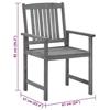 VidaXL 4x Garden Chairs with Cushions Patio Seats Terrace Chairs Outdoor Seats Beach Chairs Camping 3061222