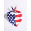 65cm Extra Large Independence Day Pet Triangle Bandana, American Flag Print Dog Bib, Cat Dog Scarf