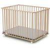 Rectangular Folding Playpen - WEBABY - CALI - 70 X 100 Cm - Up To 24 Months - Unfinished Beech