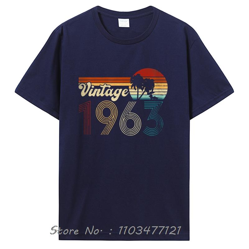 Anniversaire Vintage 1963 Vieux Cadeaux T-shirts Vintage T-shirts Graphiques d'Été Vêtements Streetwear T-shirt Oversize hommes T-shirt en Coton