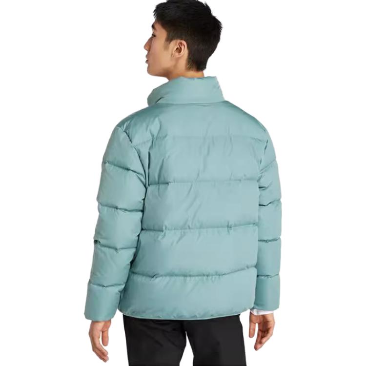 Timberland Letter Print Water-Resistant Down Jacket Unisex Outerwear Crab-Green A6K11-DV6