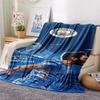 The Blues Team Print FlAannel Blanket, High Quality Comfortable for All Seasons, Home Decor, Warmth and Comfort