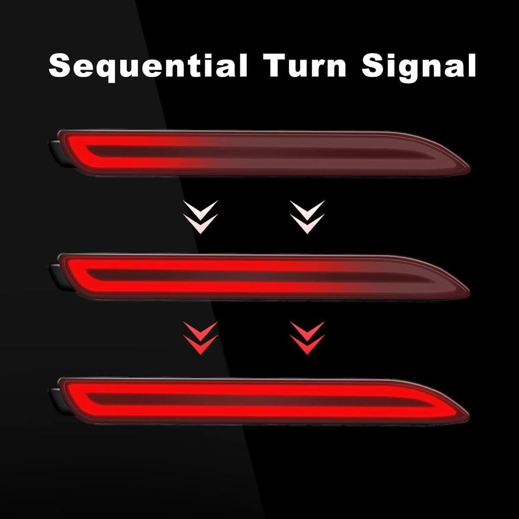Rear Bumper Reflector Lights For Toyota RAV4 Sienna Venza Avalon Reiz Matrix RC250 RC350 IS-F GX470 RX300 LED Brake Light with Turn Signal
