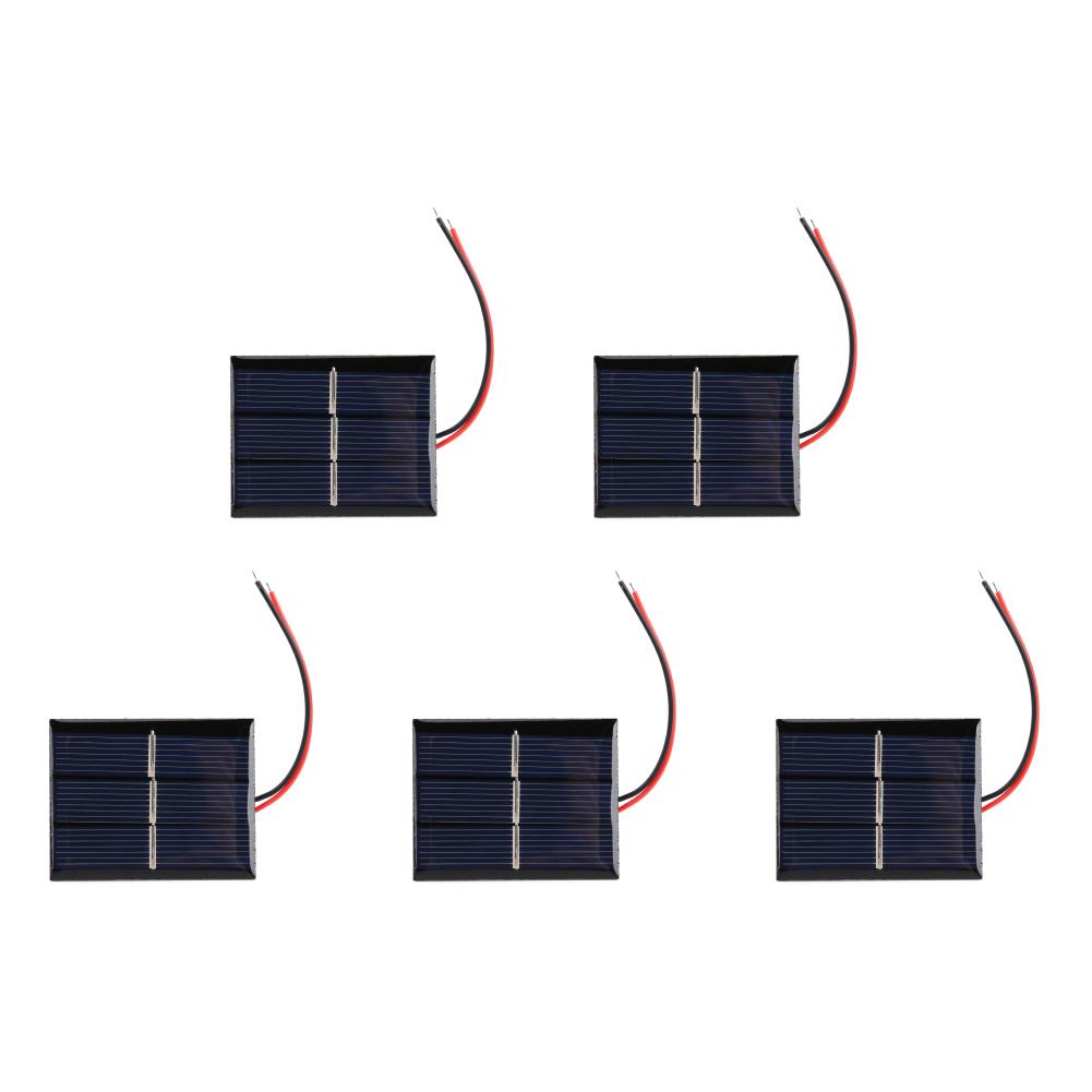 5-20Pcs 0.4W 1.5V Solar Panel Polysilicon Solar Epoxy Panel with Wire DIY Solar System Module for Battery Cell Charger Solar Toy
