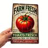 Metal Wall Art Tomato Kitchen Poster Vintage Farmhouse Decor