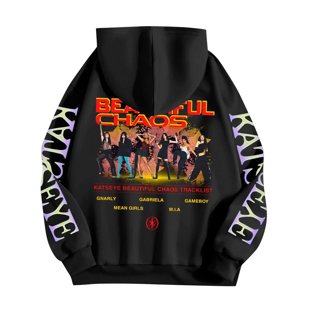 Unisex Módní Lehký Pulovr s Dlouhým Rukávem s Kapsami Tištěná Mikina s Kapucí