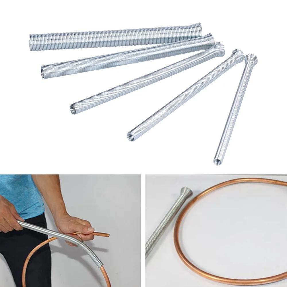 5 Pcs 1/4, 5/16, 3/8, 1/2, 5/8 Inch Spring Tubing Benders Kit For Brass, Aluminum, Thin Steel 210mm Spring Tube Benders Set