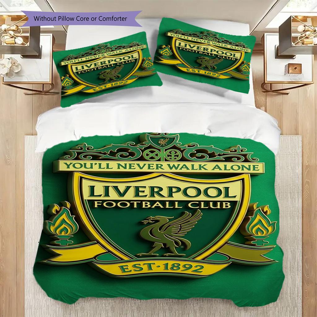 Liverpool Football Club Legacy Set Tre Pezzi (1 * copripiumino + 2 * federa, senza nucleo) Copripiumino e federa 2DFlat Morbidi e confortevoli
