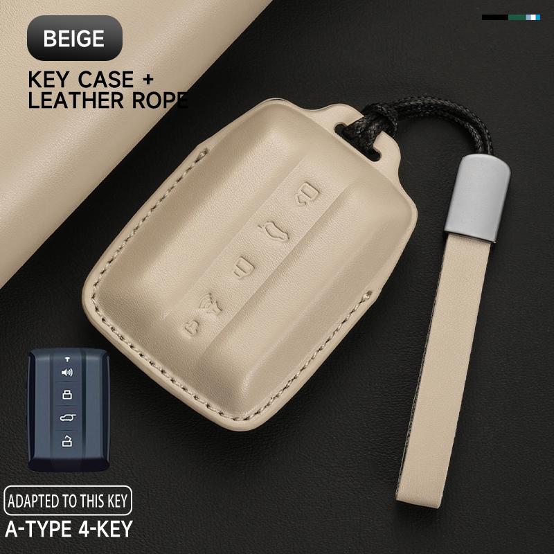 Leather Car Key Cover Case Protection Shell Keychain For Great Wall GWM WEY TANK 300 500 Tank300 Tank500 Remote Holder