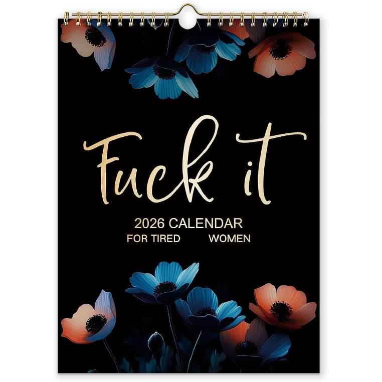 2026 Fuck It Wall Calendar for Tired Women, 2026 Fuck It Calendar for Tired Women,Funny Monthly Calendar for Office or Home Decor, Home Office